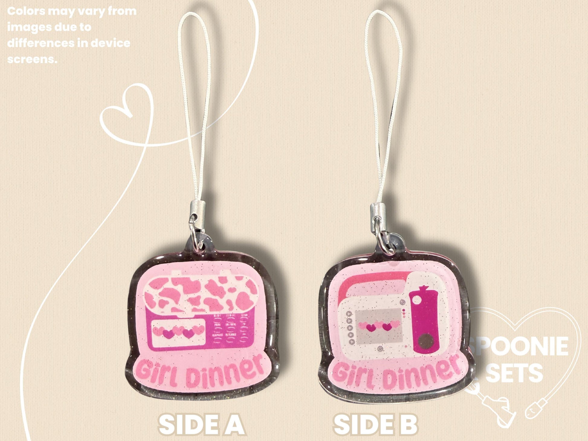 Girl Dinner Acrylic Phone Charm: Tubie Feeding Tube Pump