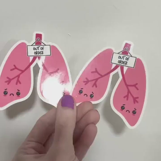 Out of Order Lungs Sticker: Chronic Illness Lung Disease Awareness