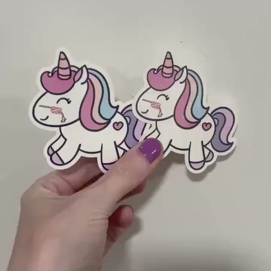 Unicorn Feeding Tube Sticker - Spoonie NG-Tube Tubie Awareness