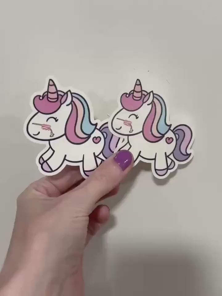 Unicorn Feeding Tube Sticker - Spoonie NG-Tube Tubie Awareness