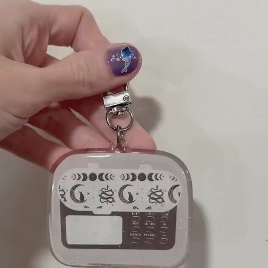 Celestial Feeding Tube Pump Keychain | Double-Sided Glitter Epoxy Acrylic Charm