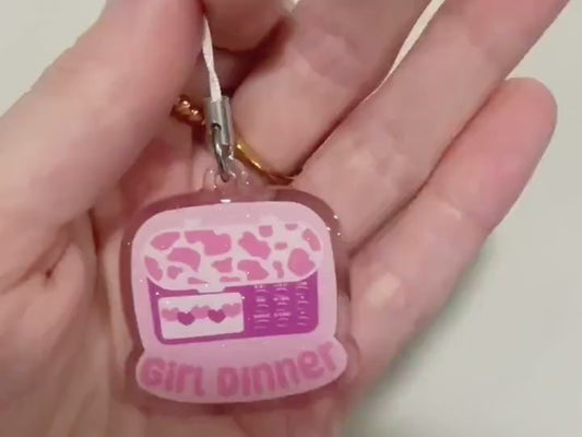 Girl Dinner Acrylic Phone Charm: Tubie Feeding Tube Pump