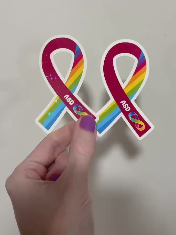 Autism Awareness Ribbon Sticker: ASD Advocacy Decal