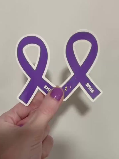 SMAS Awareness Sticker: Purple Ribbon Decal for Vascular Compression Advocacy