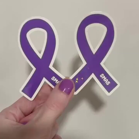 SMAS Awareness Sticker: Purple Ribbon Decal for Vascular Compression Advocacy