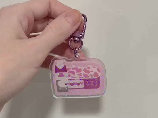 Girl Dinner Acrylic Keychain: Tubie Feeding Tube Pump and Formula Charm