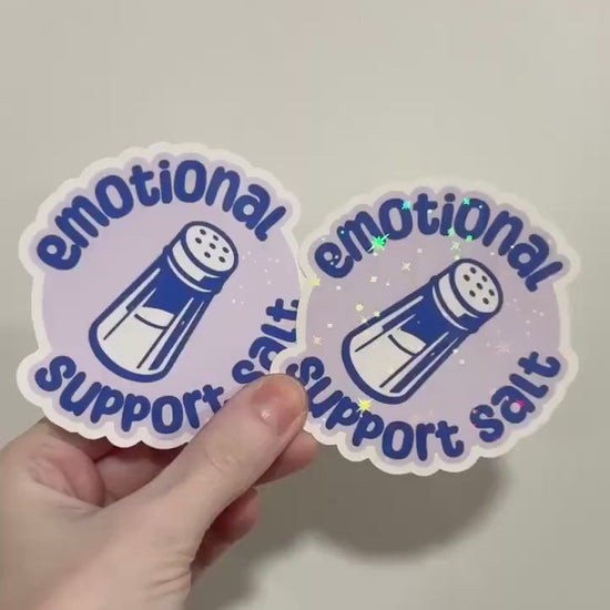 Emotional Support Salt Sticker: Funny POTS Dysautonomia Awareness Decal