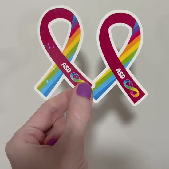 Autism Awareness Ribbon Sticker: ASD Advocacy Decal