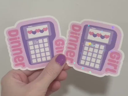 Girl Dinner TPN Pump Sticker: Holo Glitter Tubie Decal