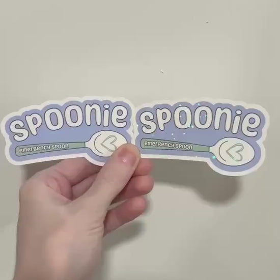 Spoonie Emergency Spoon Sticker: Funny Chronic Illness Awareness Decal