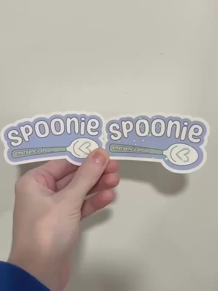 Spoonie Emergency Spoon Sticker: Funny Chronic Illness Awareness Decal