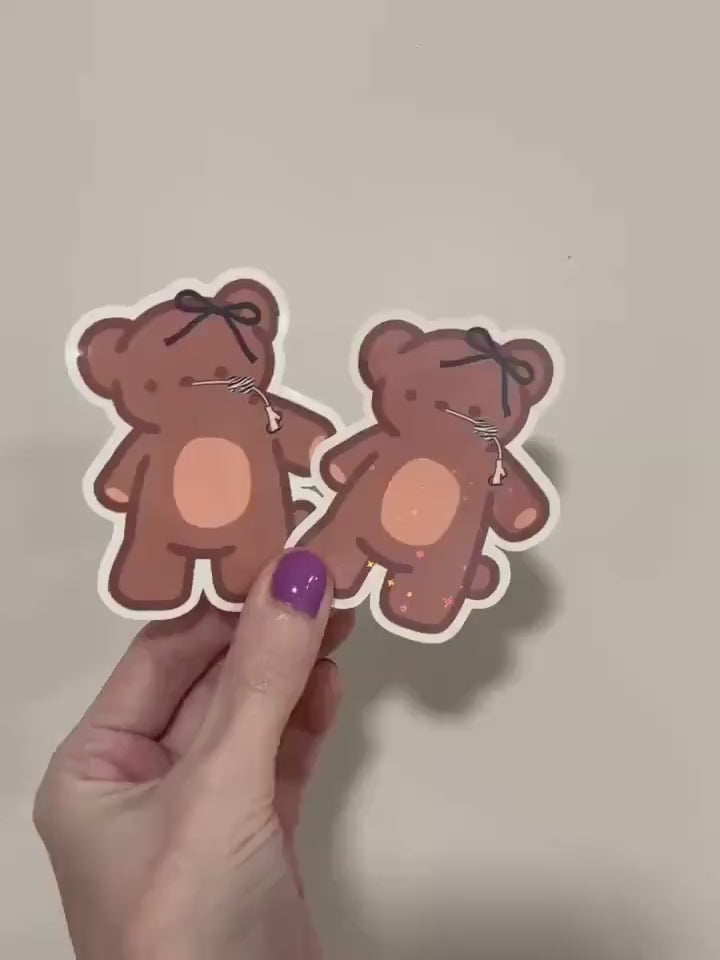 Tubie Teddy Bear Sticker: NG/NJ G/GJ/G Feeding Tube Awareness